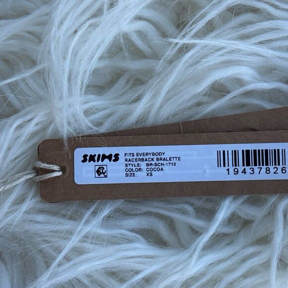 Skims Fits Everybody Racerback Bralette Cocoa Size XS - Picture 8 of 8